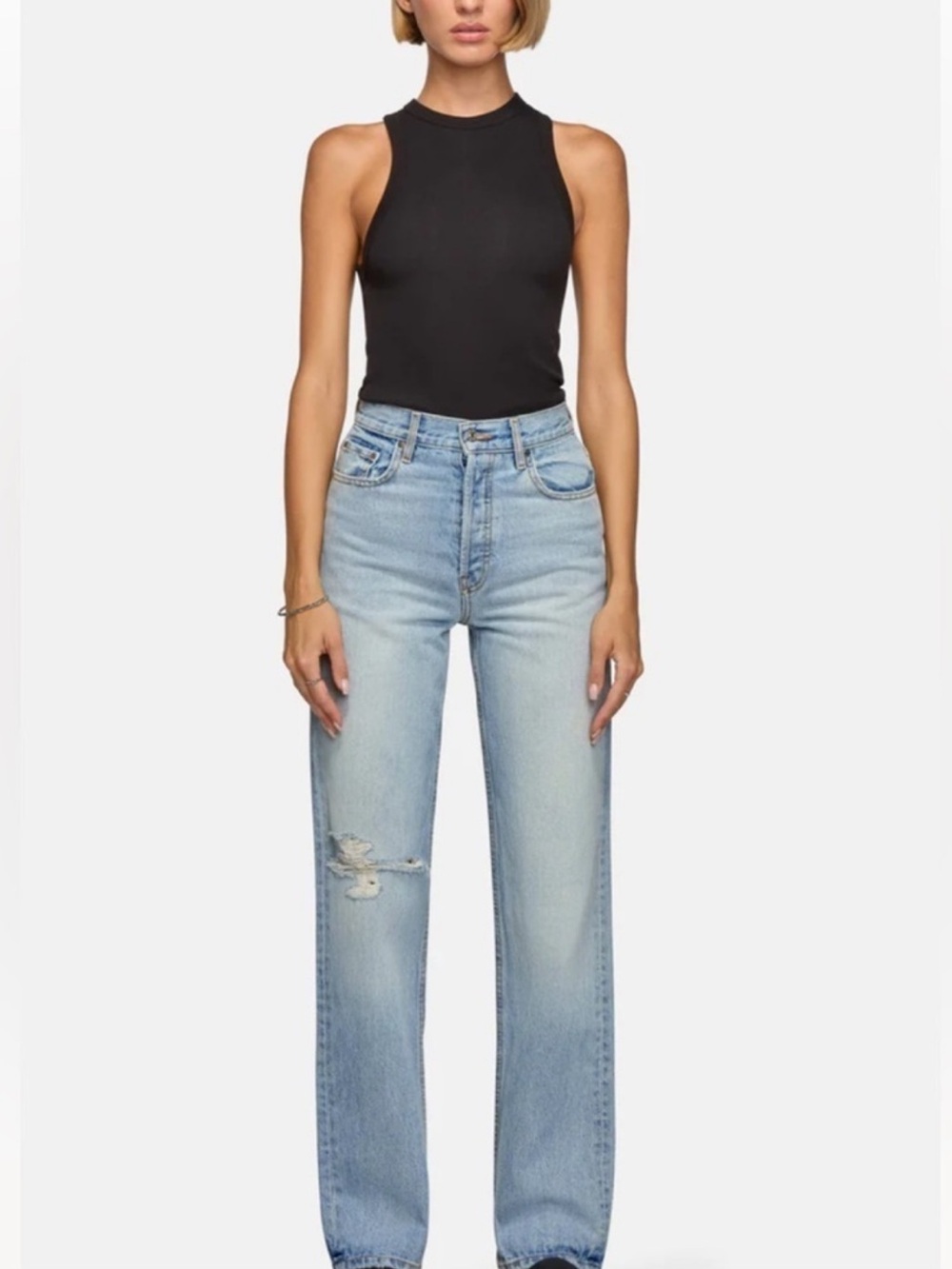 EB Denim Light Blue High-Rise Straight Leg Women’s Jeans